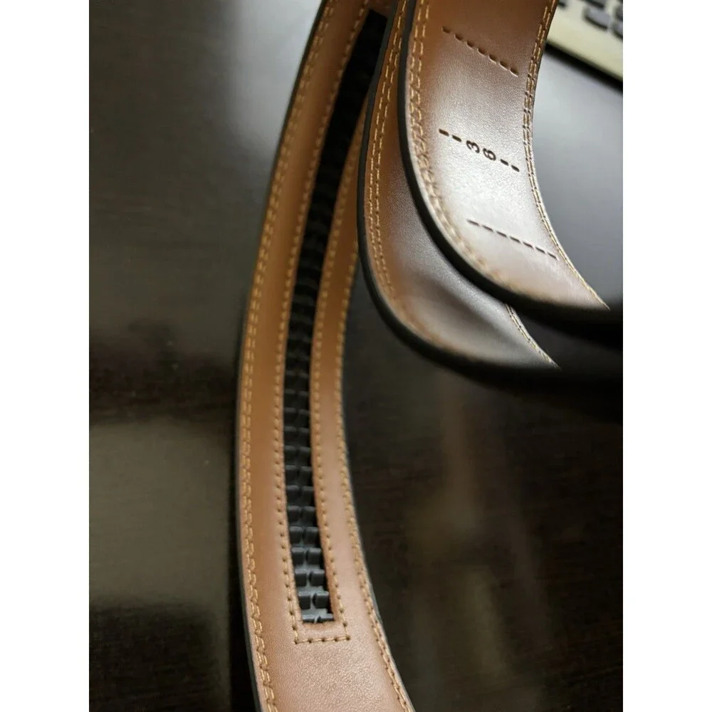 New Mens unbranded Dress or Casual Ratchet Adjustable Trimmable Belt black